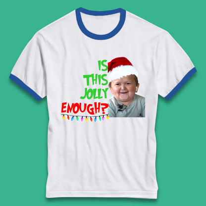Jolly Enough Hasbulla Christmas Ringer T-Shirt