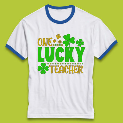One Lucky Teacher Ringer T-Shirt