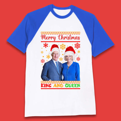 King And Queen Christmas Baseball T-Shirt