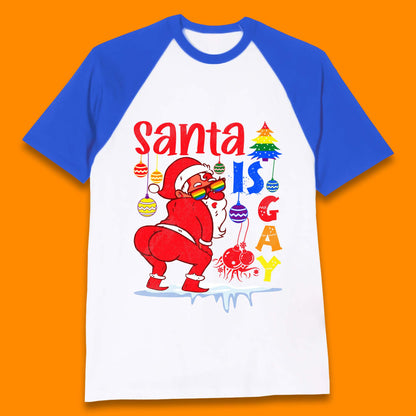 gay pride christmas baseball t shirt