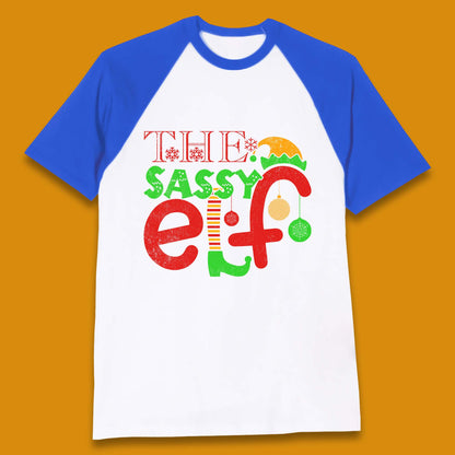 The Sassy Elf Christmas Baseball T-Shirt