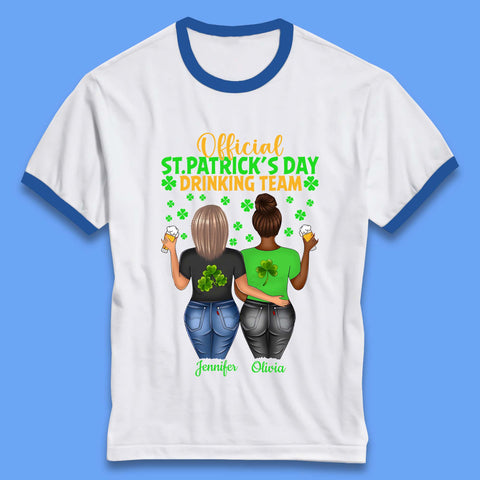 Personalised St. Patrick's Day Drinking Team Ringer T-Shirt