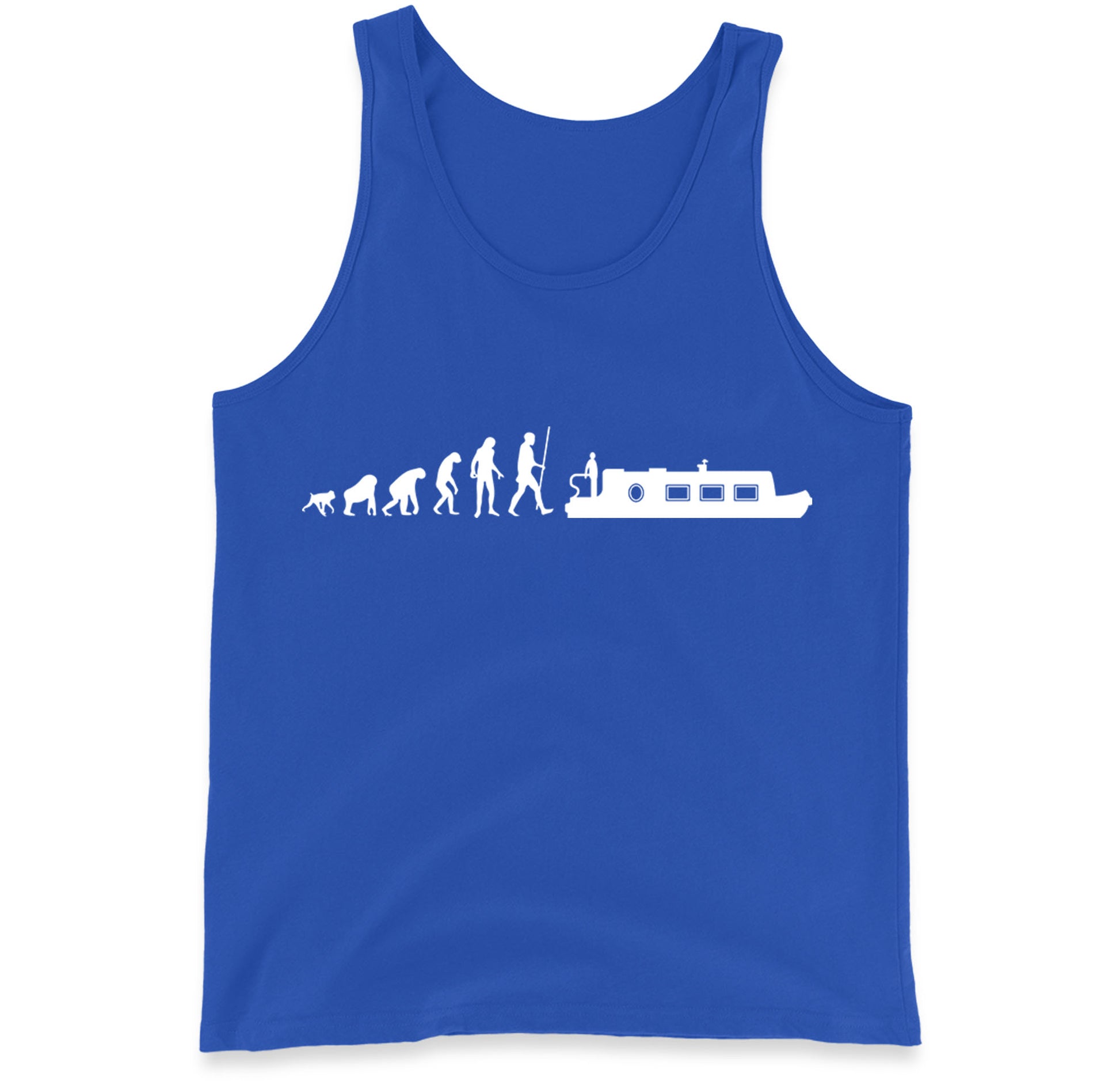 Human Evolution Canal boat Tank Top