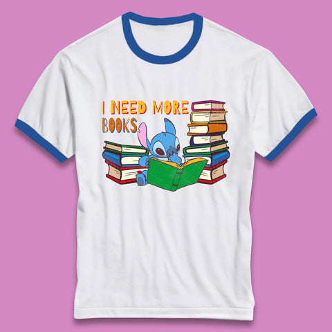 Stitch Reading A Book Ringer T-Shirt
