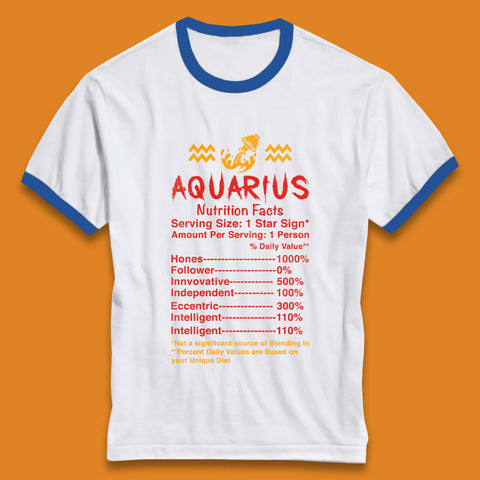 Aquarius Nutrition Facts Ringer T-Shirt