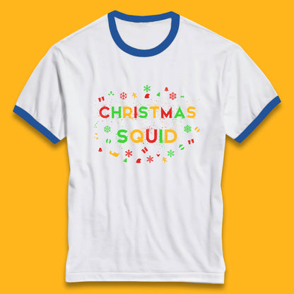 christmas squad matching ringer t shirt