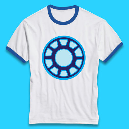 Iron Man Logo Superhero Iron Man ARC Reactor Hook Loop Tactics Morale Tony Stark Avengers Movie Ringer T Shirt