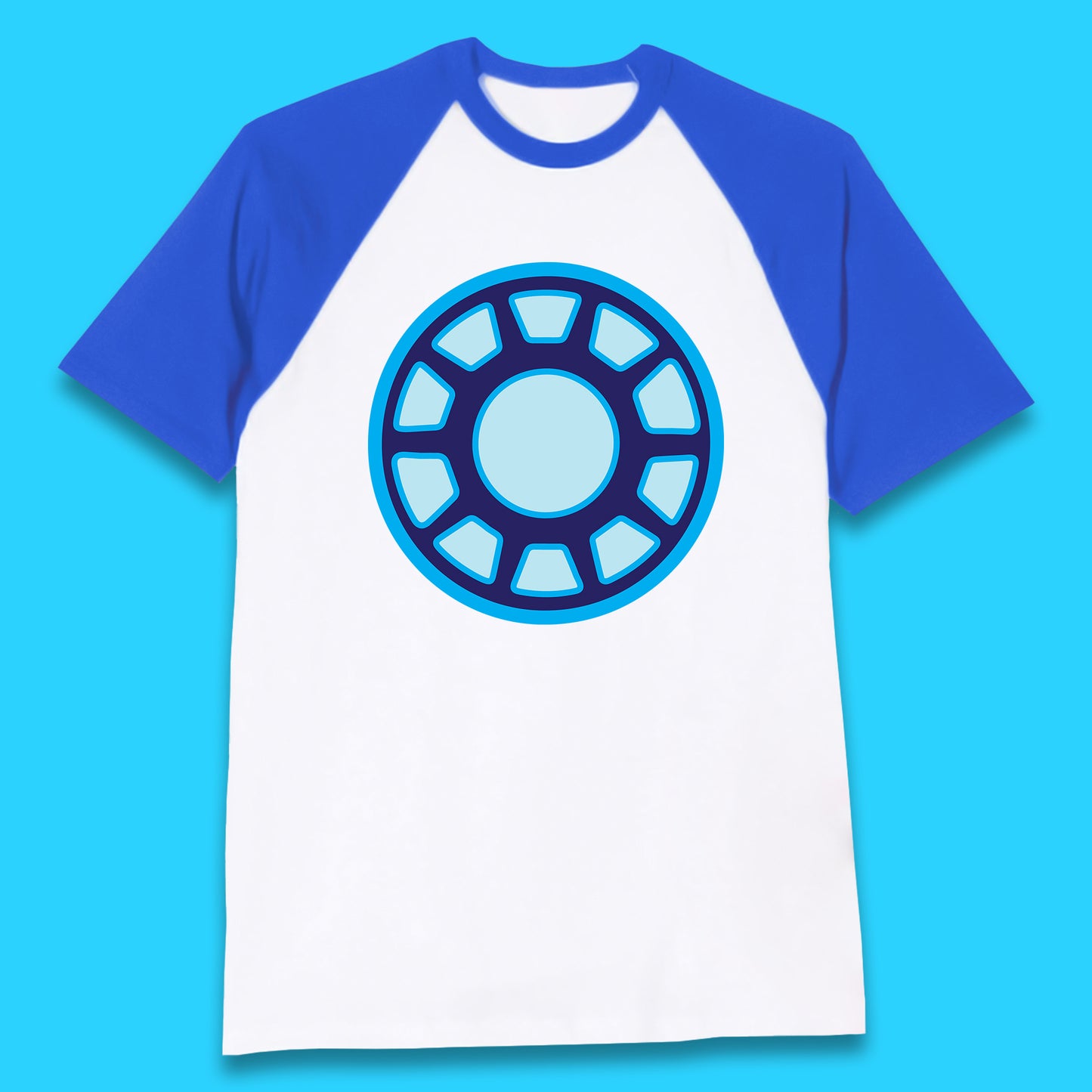 Iron Man Logo Superhero Iron Man ARC Reactor Hook Loop Tactics Morale Tony Stark Avengers Movie Baseball T Shirt