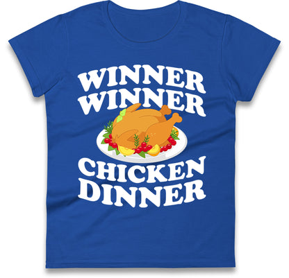 Chicken Dinner Pubg Ladies T-Shirt