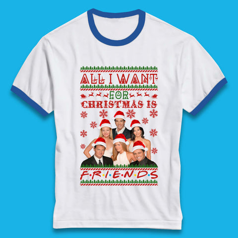 Want Friends For Christmas Ringer T-Shirt