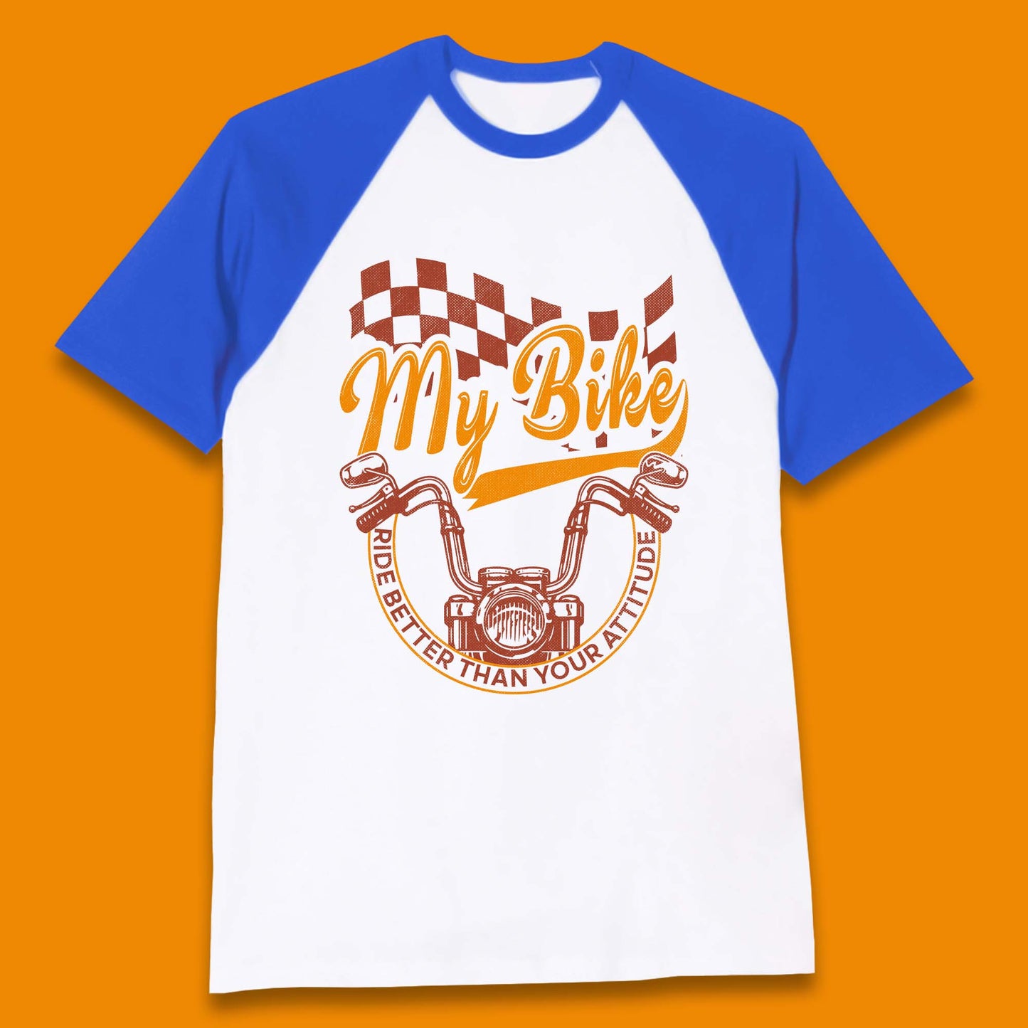 Bike Rider Attitude Baseball T-Shirt