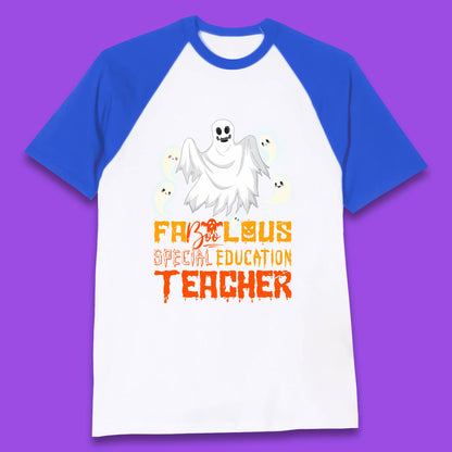 Fabolous Special Education Teacher Halloween Fabulous Spooky Ghost Teacher Baseball T Shirt