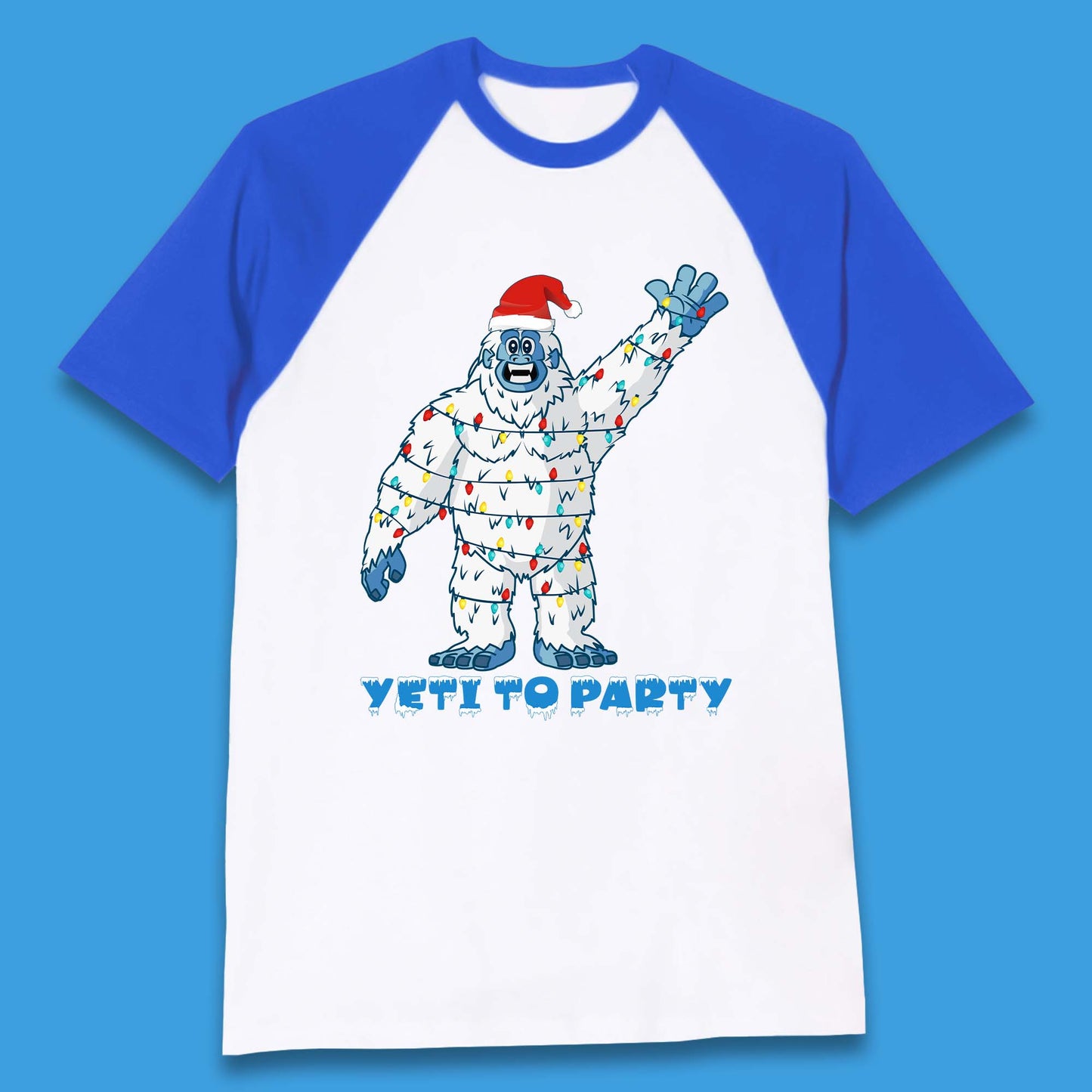 Yeti To Party Christmas Baseball T-Shirt