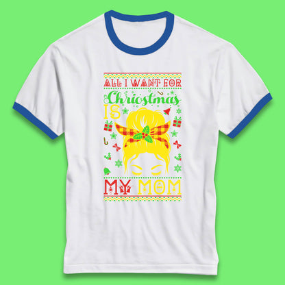 mom christmas ringer t shirt