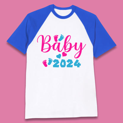 Baby 2024 Pregnancy Announcement Baseball T-Shirt