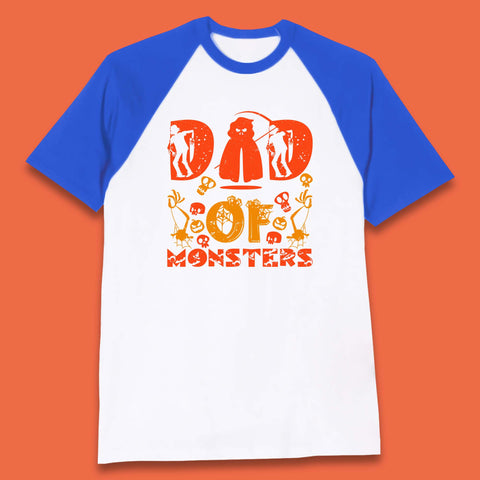 Dad Of Monsters Halloween Spooky Dad Dadster Halloween Costume Baseball T Shirt