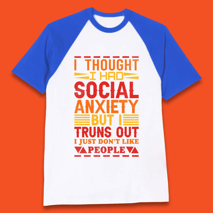 Social Anxiety Baseball T-Shirt