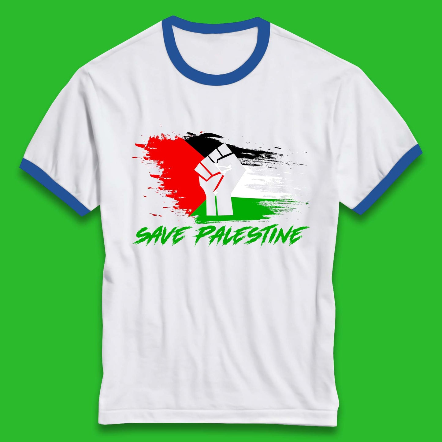 Save Palestine Freedom Protest Fist Palestine Flag Stand With Palestine Support Palestine Ringer T Shirt