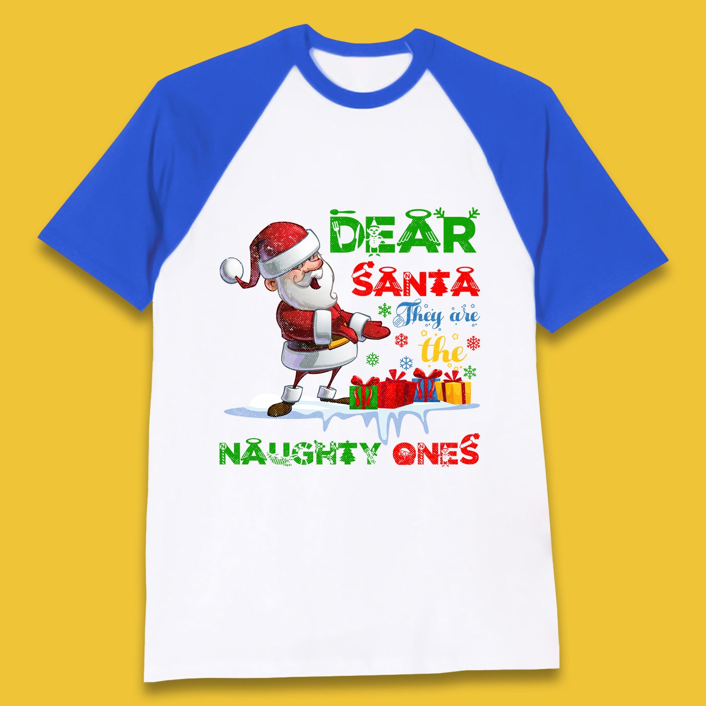 dear santa baseball t shirt