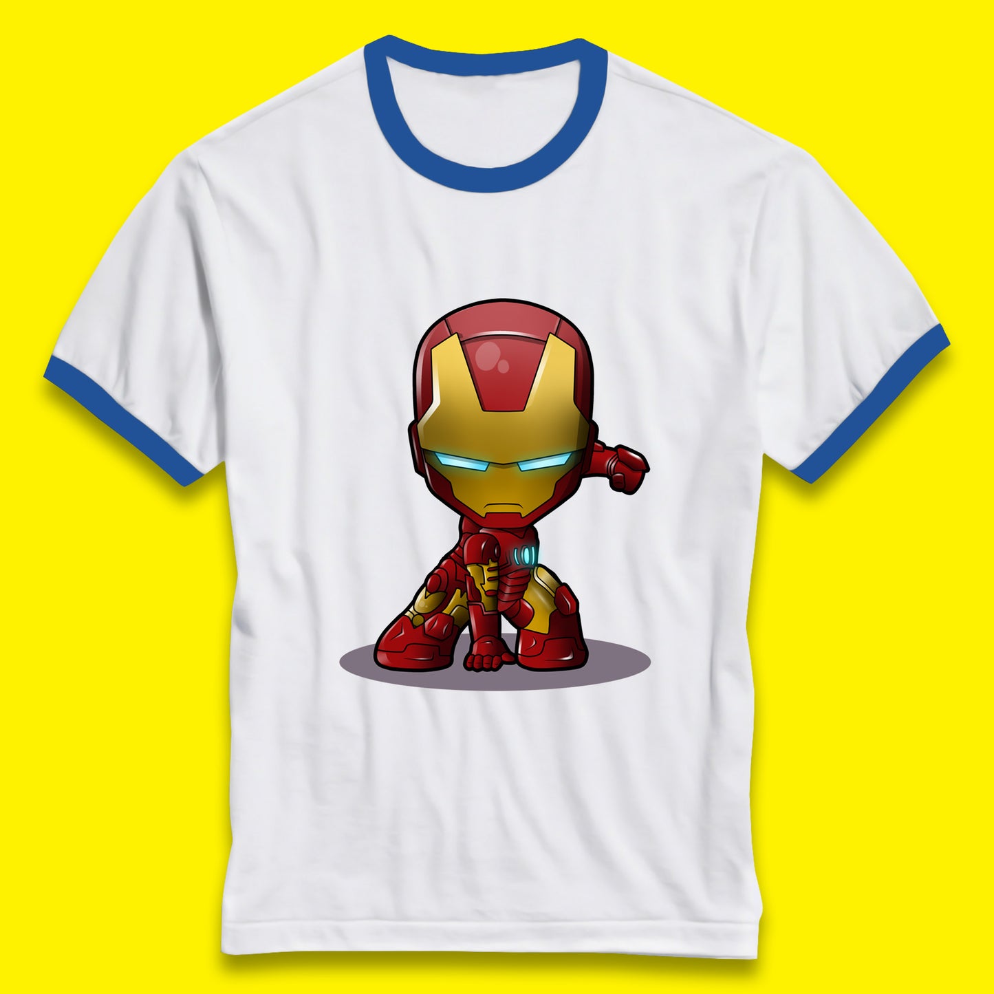 Marvel Avenger Iron Man Movie Character Ironman Costume Superhero Marvel Comics Ringer T Shirt