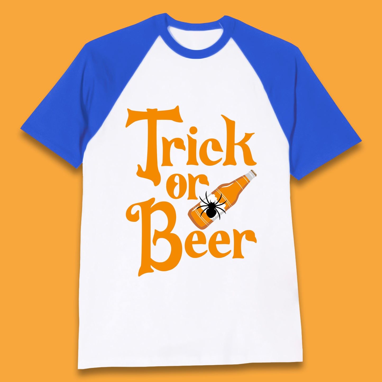 Trick Or Beer Halloween Drinking Beer Lover Drinker Halloween Party Baseball T Shirt