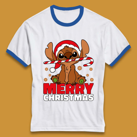 Gingerbread Stitch Christmas Ringer T-Shirt