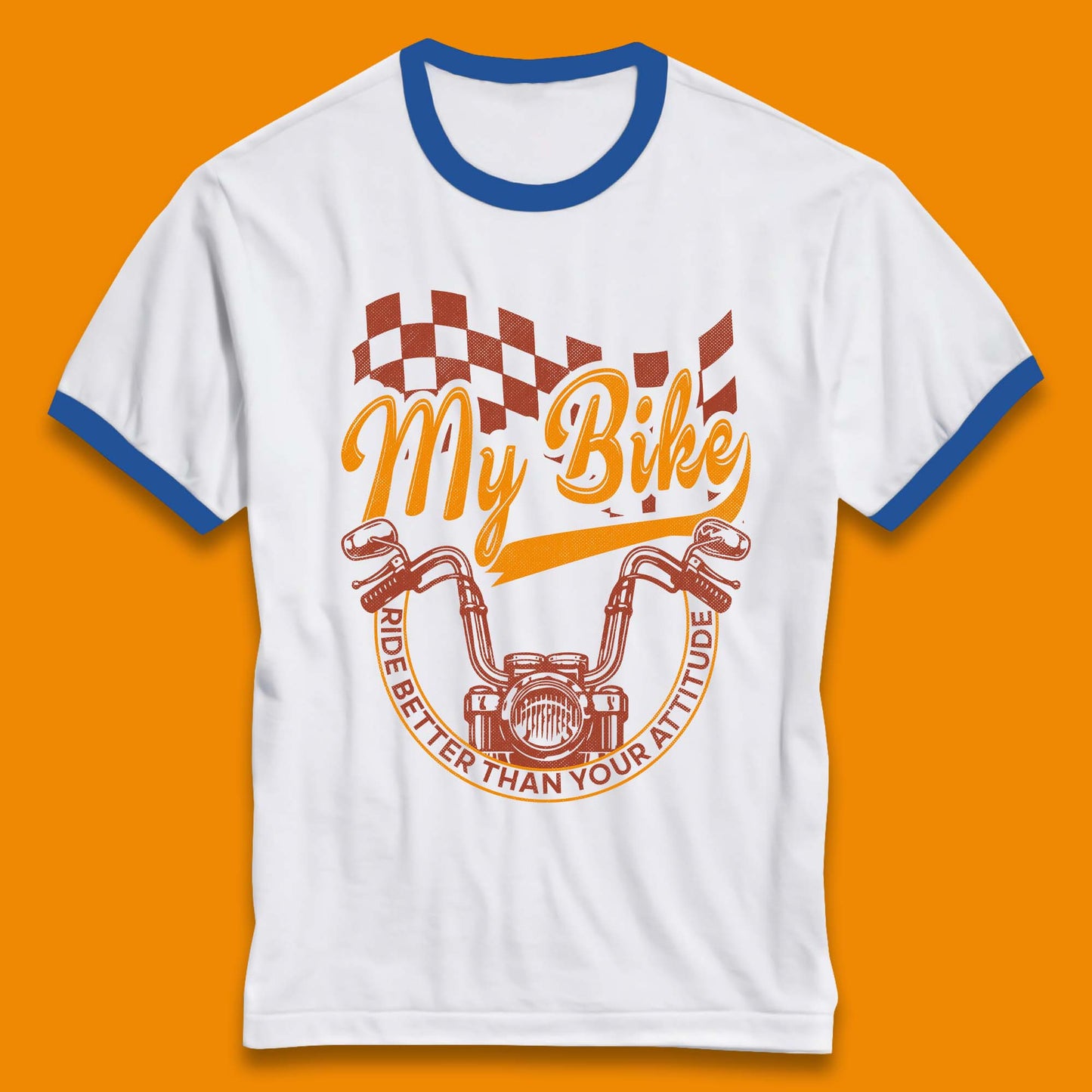 Bike Rider Attitude Ringer T-Shirt