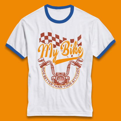 Bike Rider Attitude Ringer T-Shirt