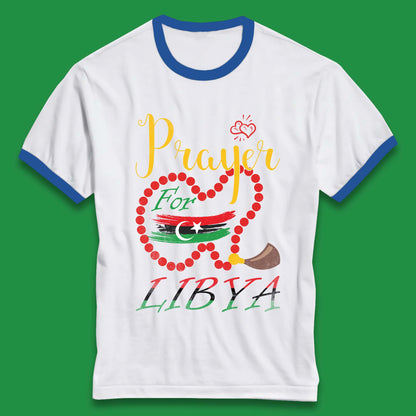 Prayer For Libya Help Libya Flood Solidarity Stand With Libya Ringer T Shirt