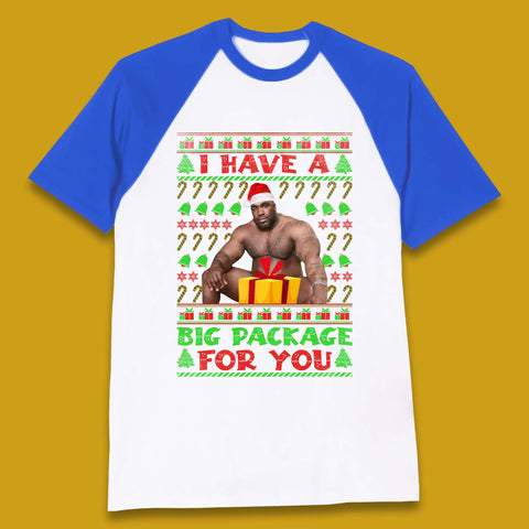 Big Package Ugly Christmas Baseball T-Shirt