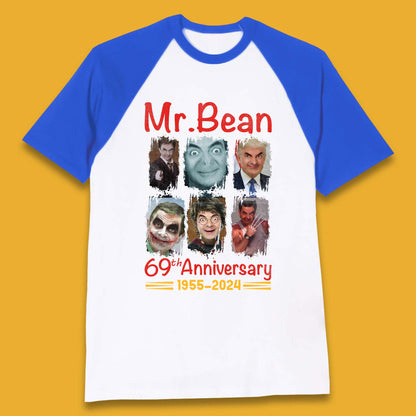 Mr. Bean 69th Anniversary Baseball T-Shirt