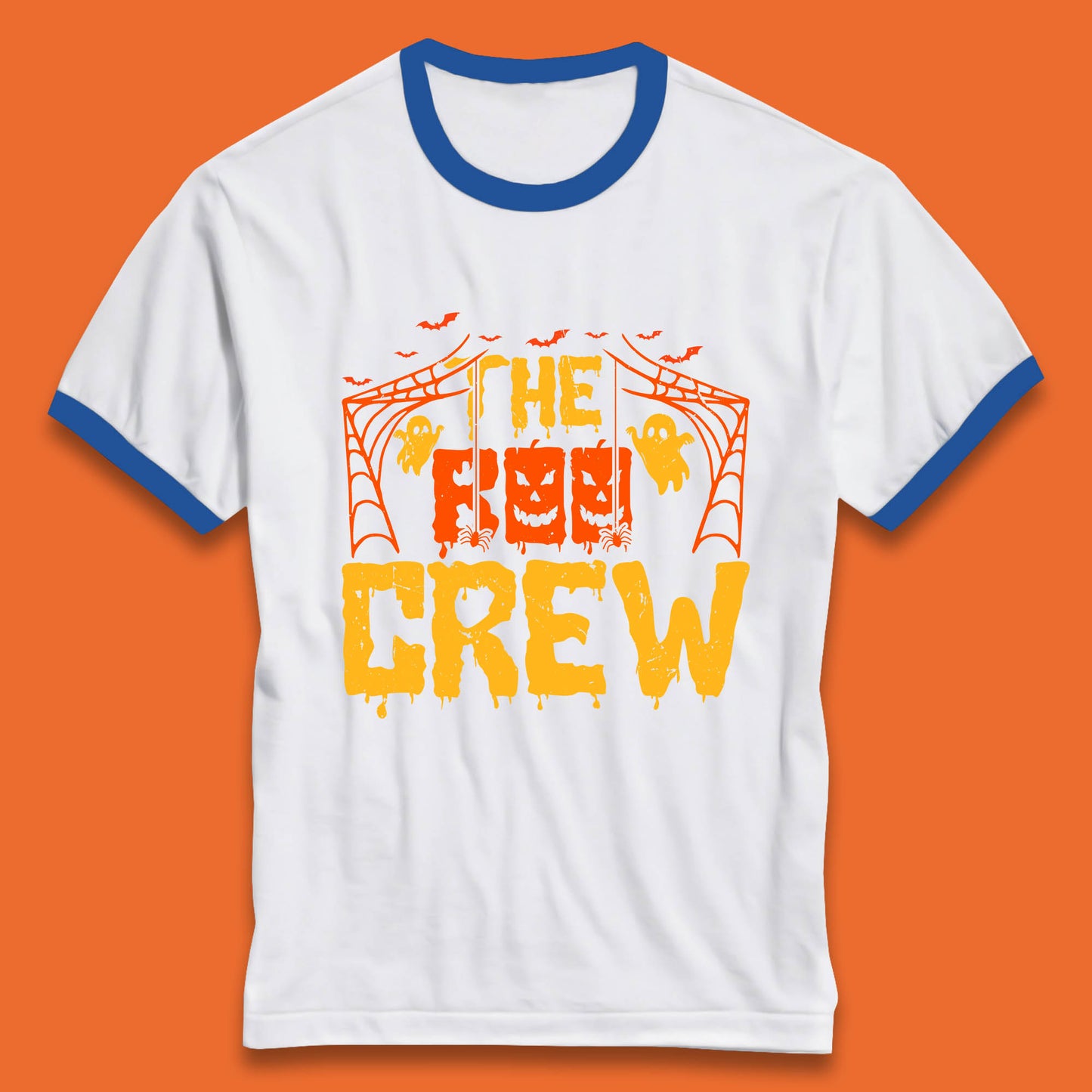The Boo Crew Halloween Horror Spooky Boo Squad Matching Halloween Costume Ringer T Shirt