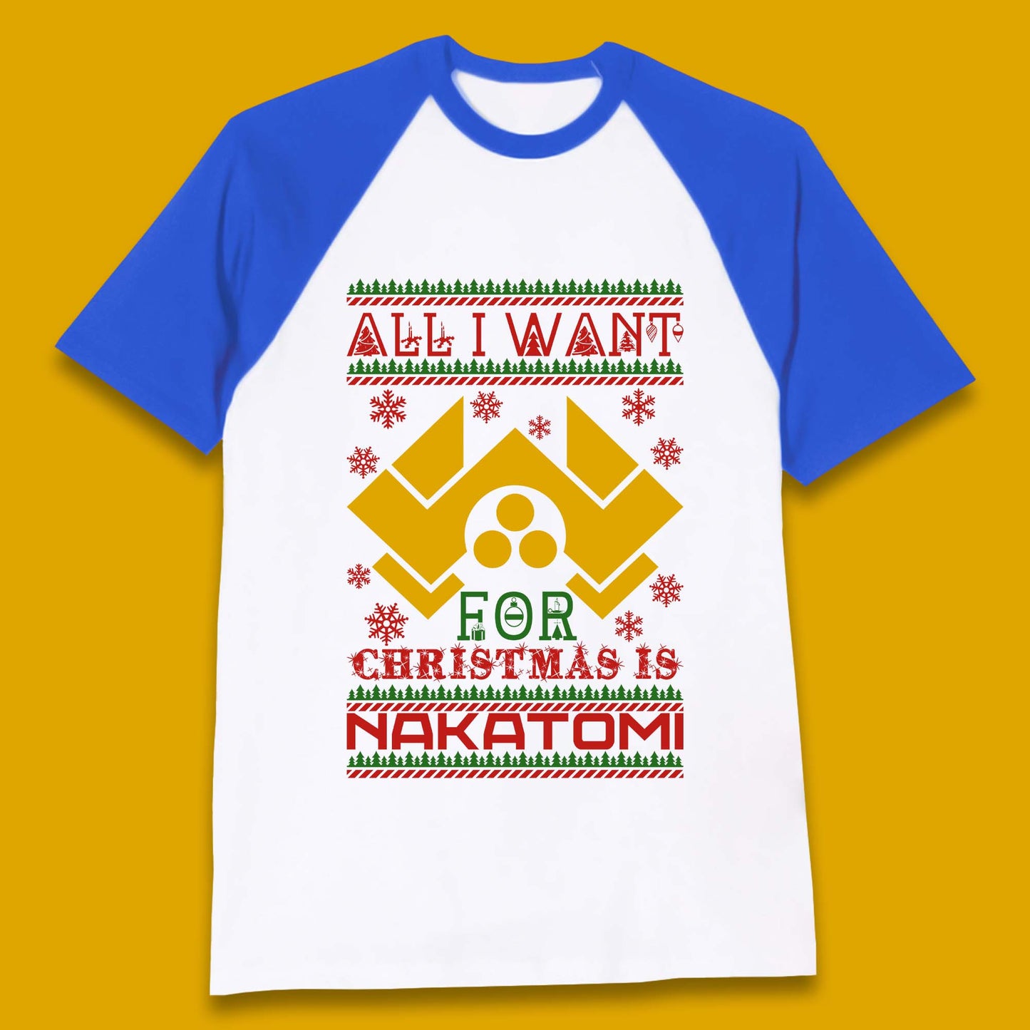 Want Nakatomi For Christmas Baseball T-Shirt