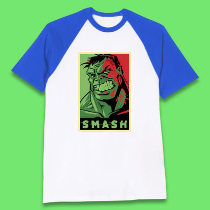 Marvels Avengers The Incredible Hulk Angry Face Smash Hulk Giant Man Hulk Superhero Movie Character Baseball T Shirt