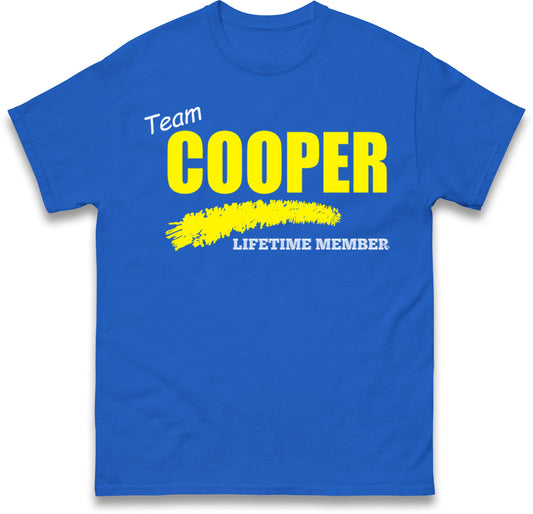 Team Cooper Lifetime Member T Shirt