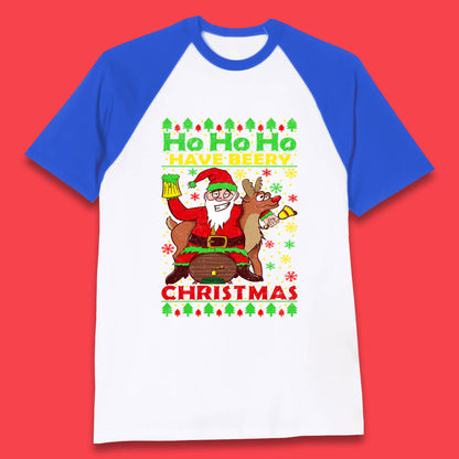 beery christmas baseball t shirt