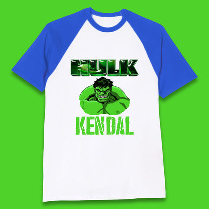 Personalised Hulk Your Name Marvel’s The Incredible Hulk  Marvel Avengers Hulk Giant Man Angry Hulk Superhero Baseball T Shirt