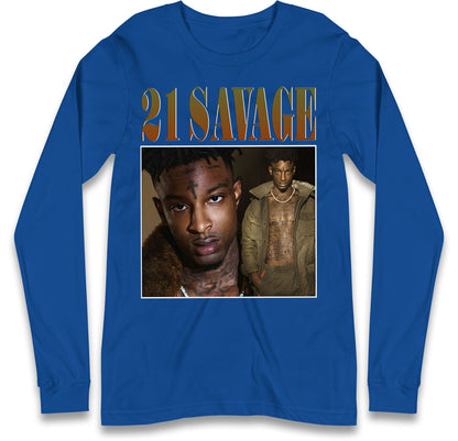 21 Savage Rapper Longsleeve T Shirt