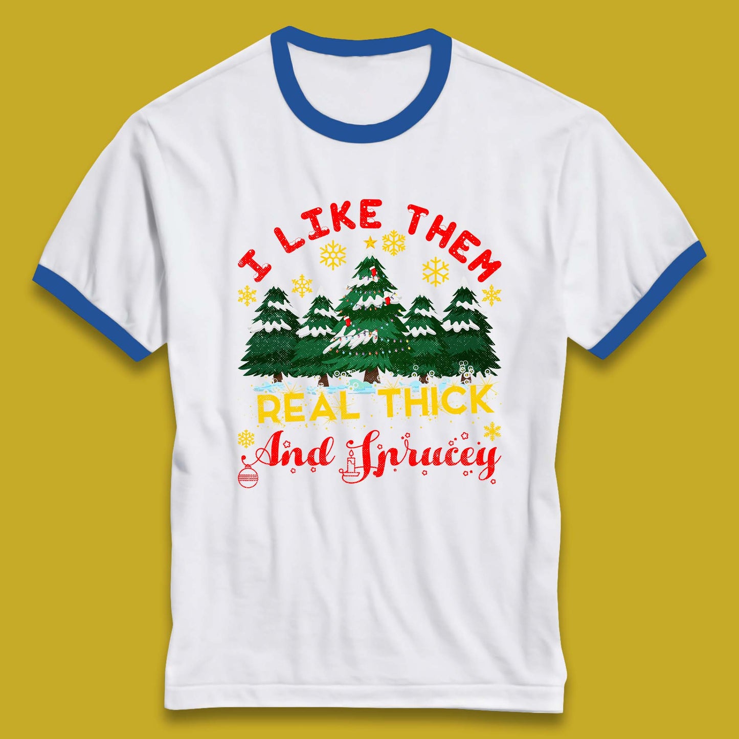 christmas tree ringer t shirt