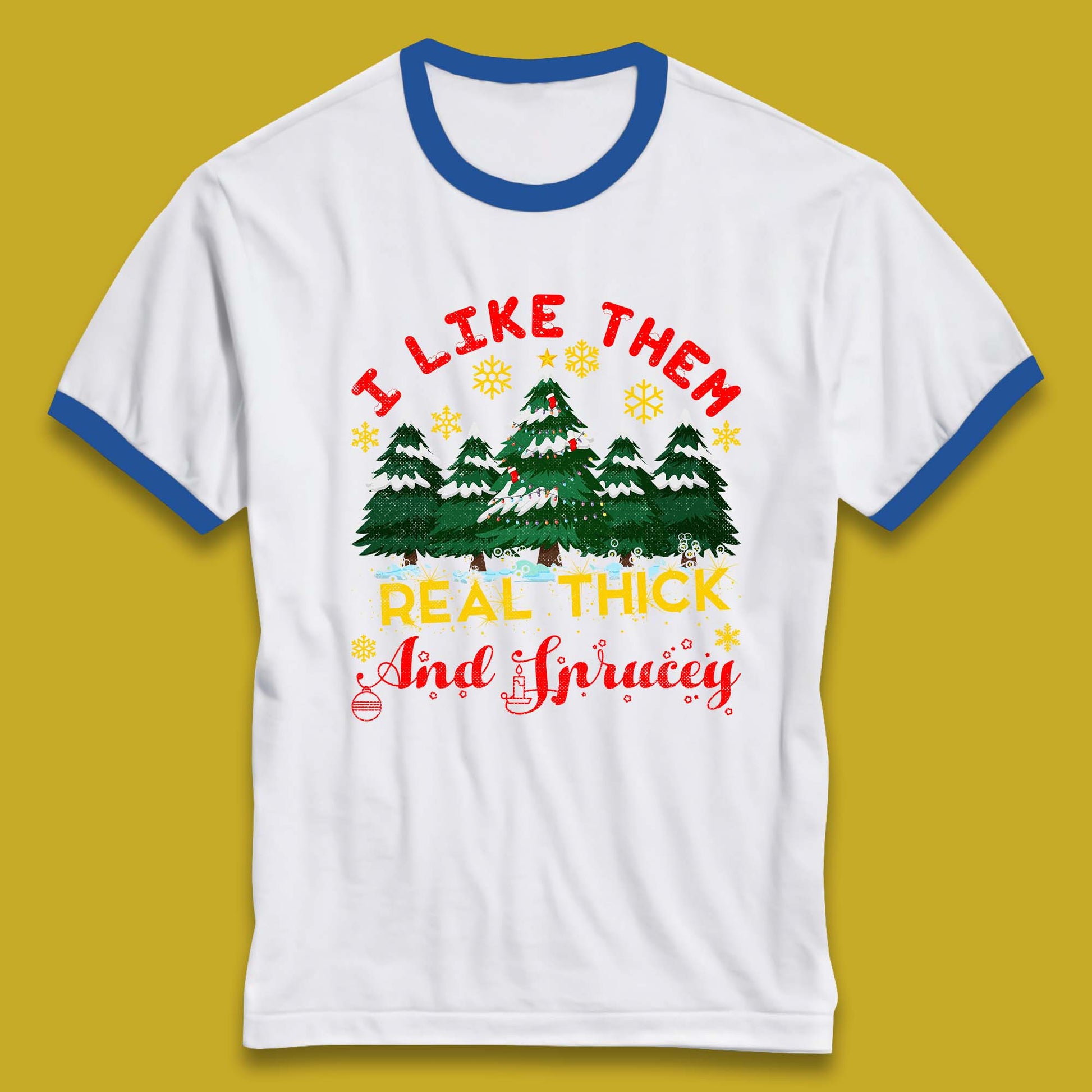 christmas tree ringer t shirt