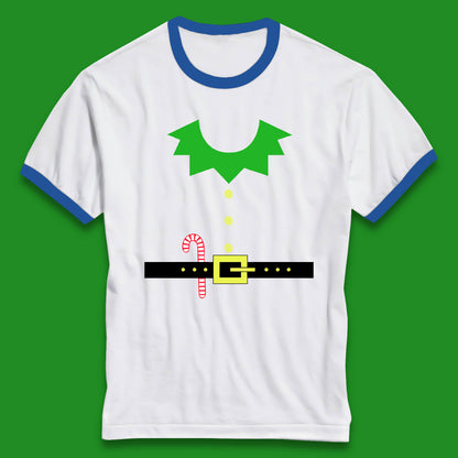 christmas elf costume christmas candy ringer t shirt