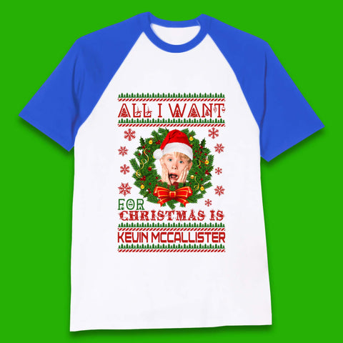 Kevin McCallister Christmas Baseball T-Shirt