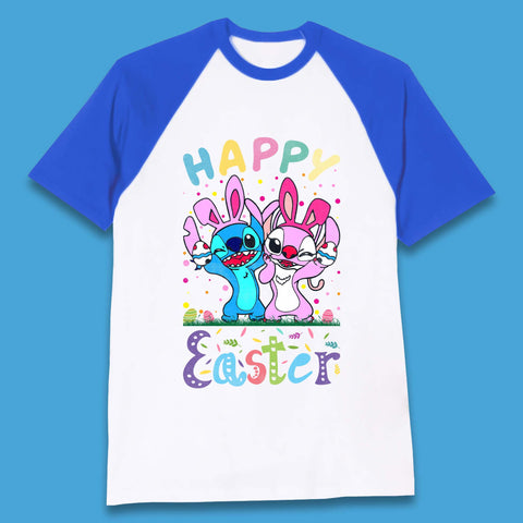 Happy Easter Stitch Baseball T-Shirt