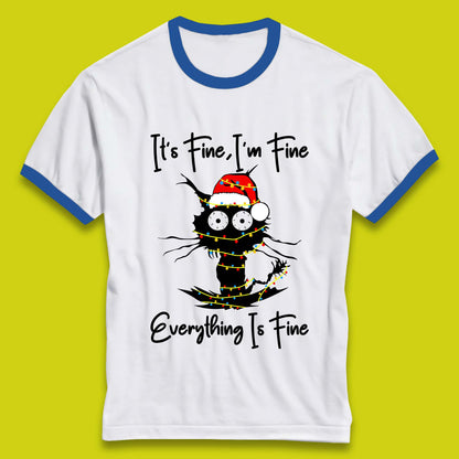 electrocuted cat ringer t shirt