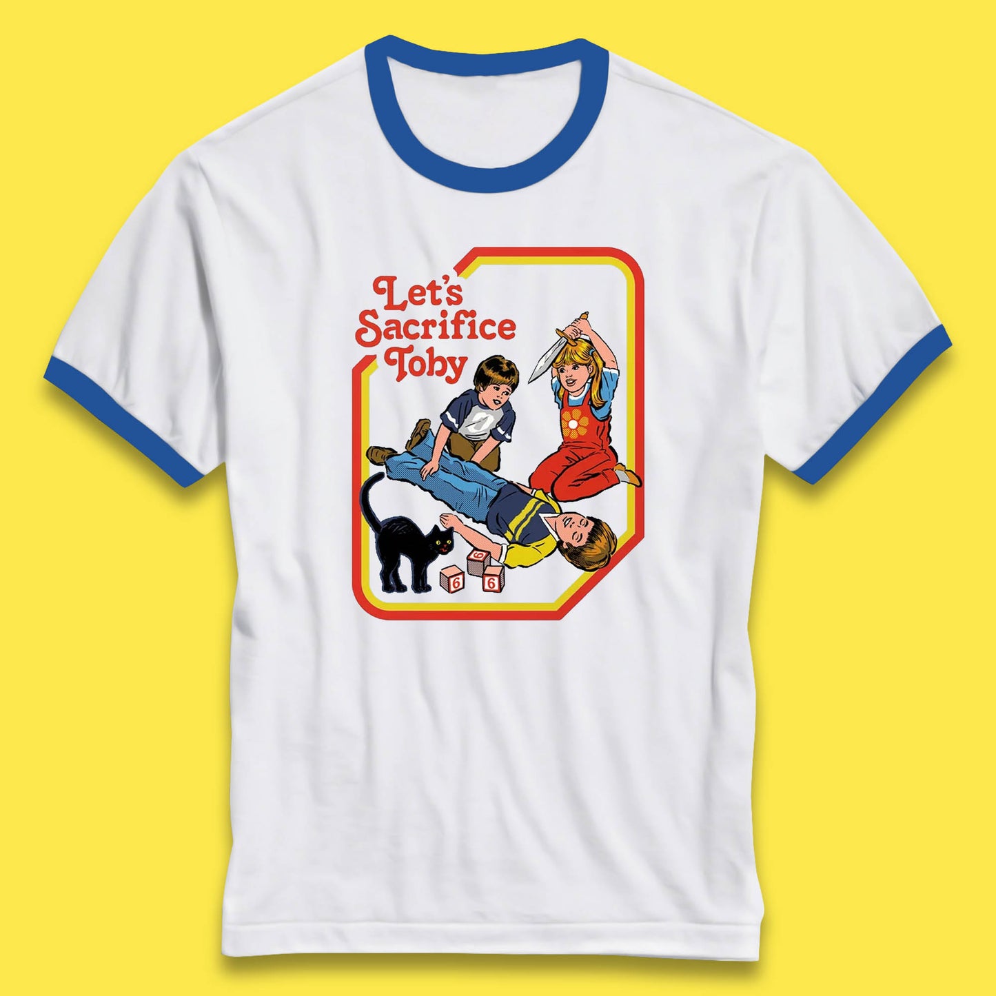 Let's Sacrifice Toby Creepy Incantation Halloween Funny Meme Dark Humor Ringer T Shirt