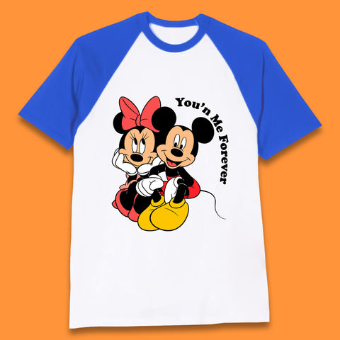 You'n Me Forever Disney Mickey & Minnie Mouse Disneyland Cartoon Characters Disney World Walt Disney Baseball T Shirt