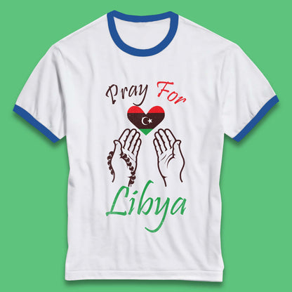Pray For Libya Help Libya Flood Solidarity Stand With Libya Ringer T Shirt