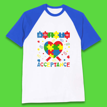 Autism Acceptance Awareness Baseball T-Shirt