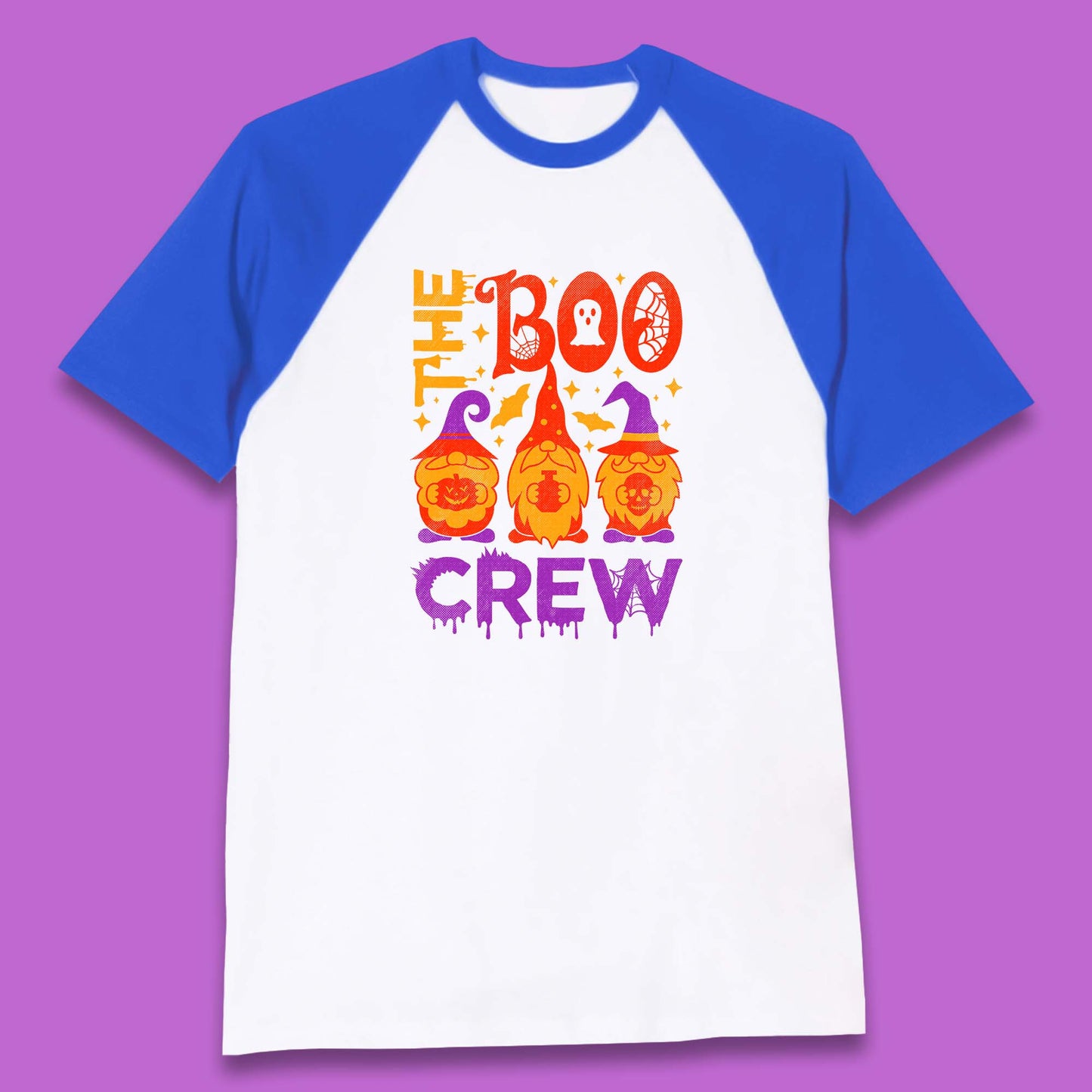 The Boo Crew Halloween Gnomes Squad Horror Scary Spooky Matching Costume Baseball T Shirt