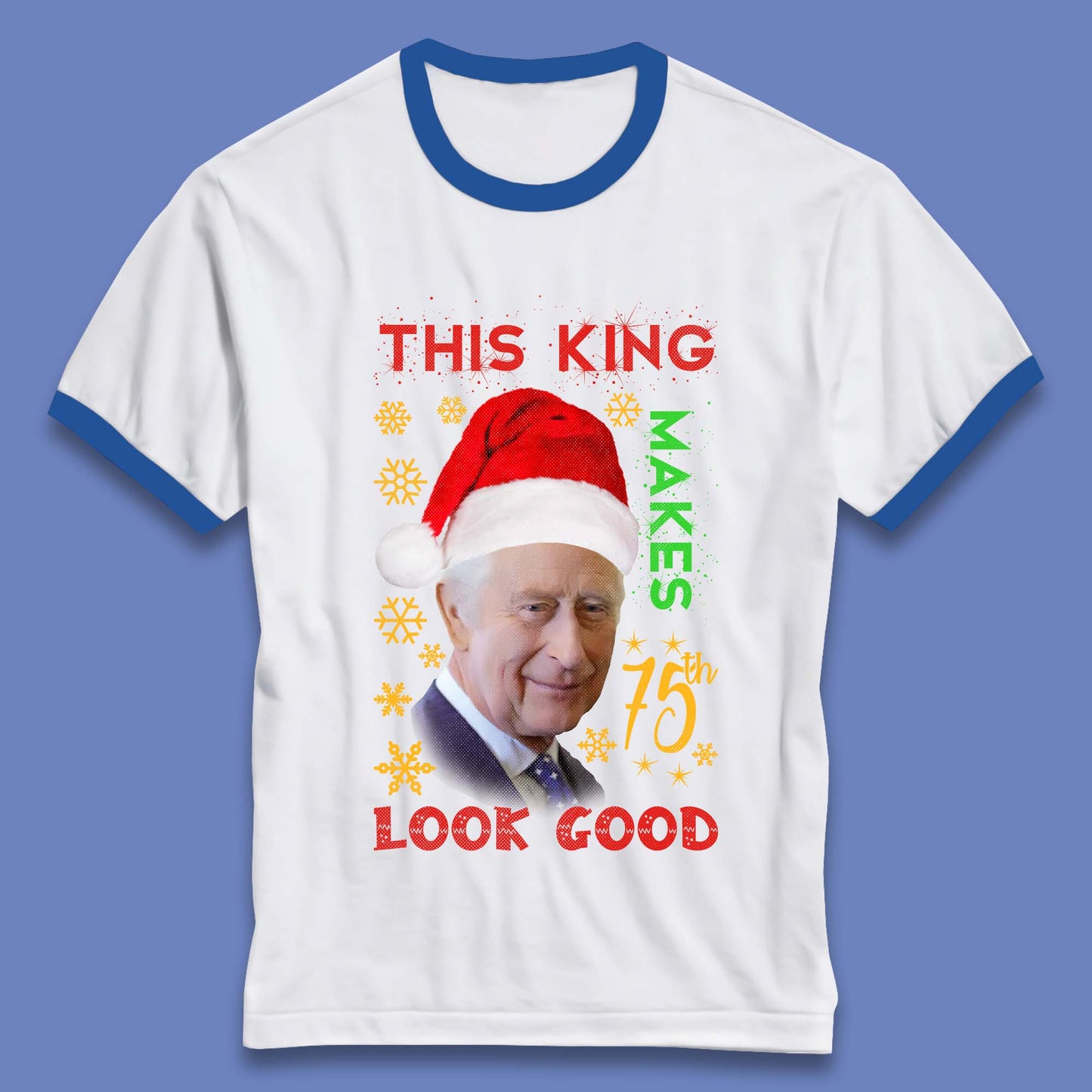 King Charles III Christmas Ringer T-Shirt